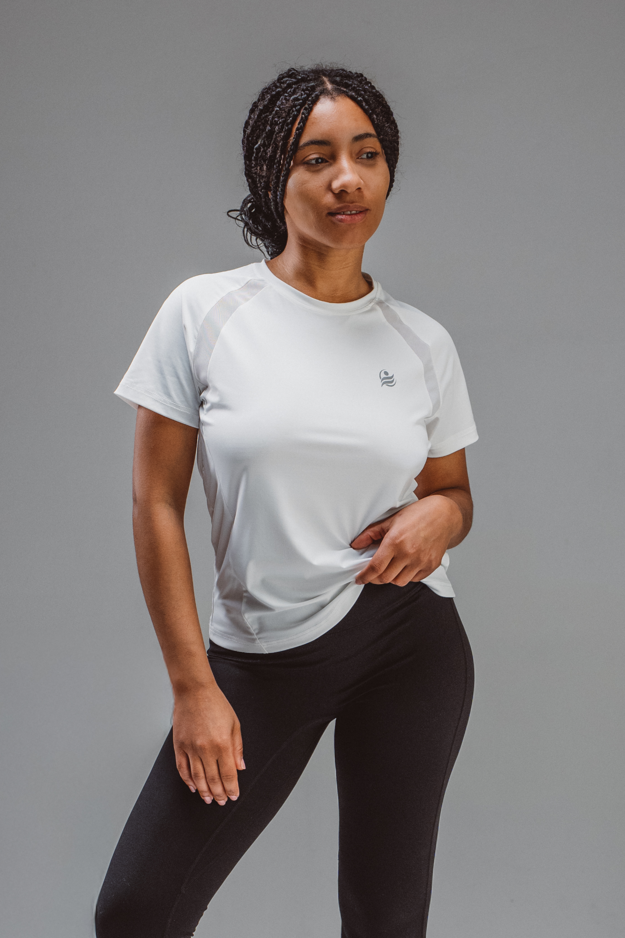 Women's slim fit quick dry training shirt - White