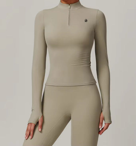 FTL Long Sleeve Yoga Set - Khaki