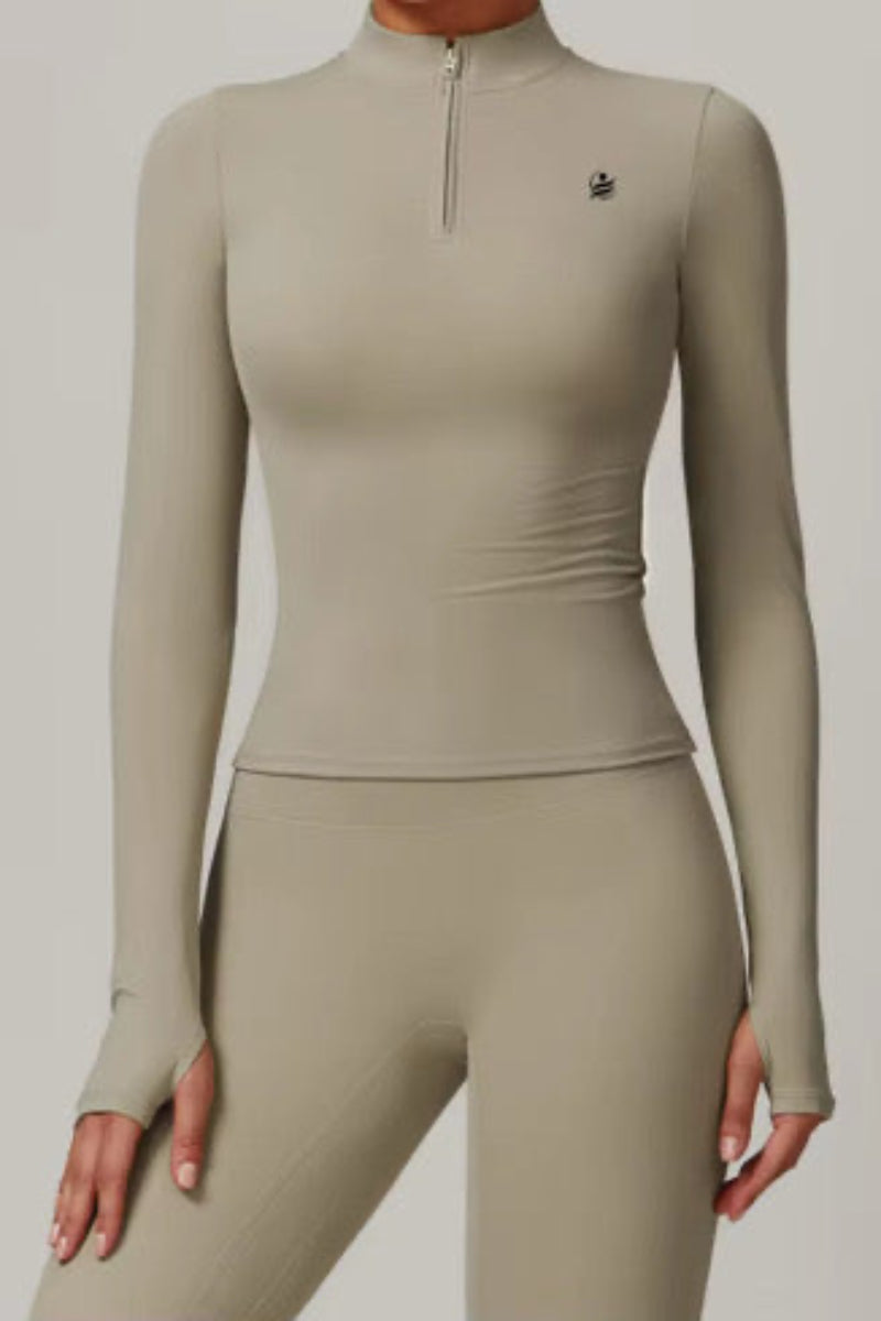 FTL Long Sleeve Yoga Set - Khaki