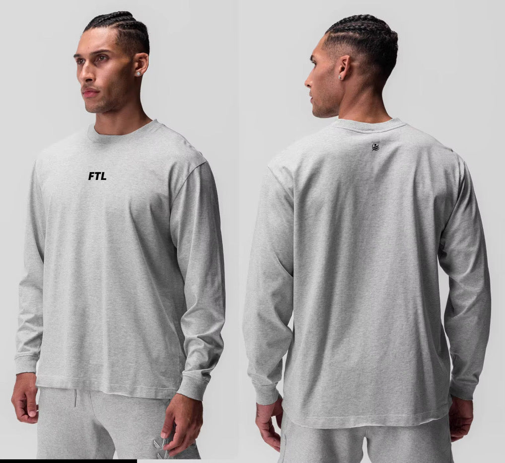 Long-Sleeve Active Wear cotton shirt - Gray