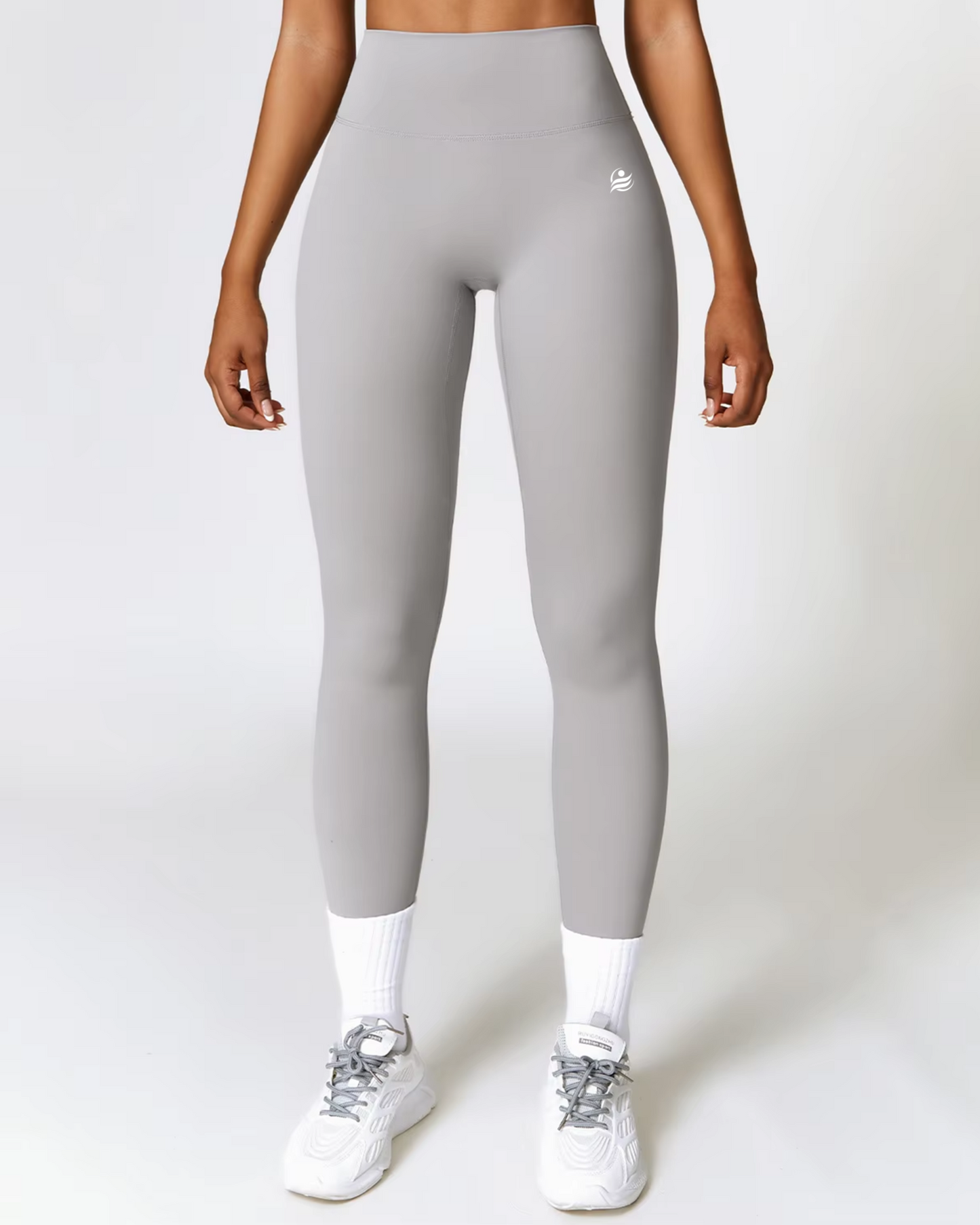 Women’s High Waist Quick-Dry Fitness Yoga Leggings - Frost Gray