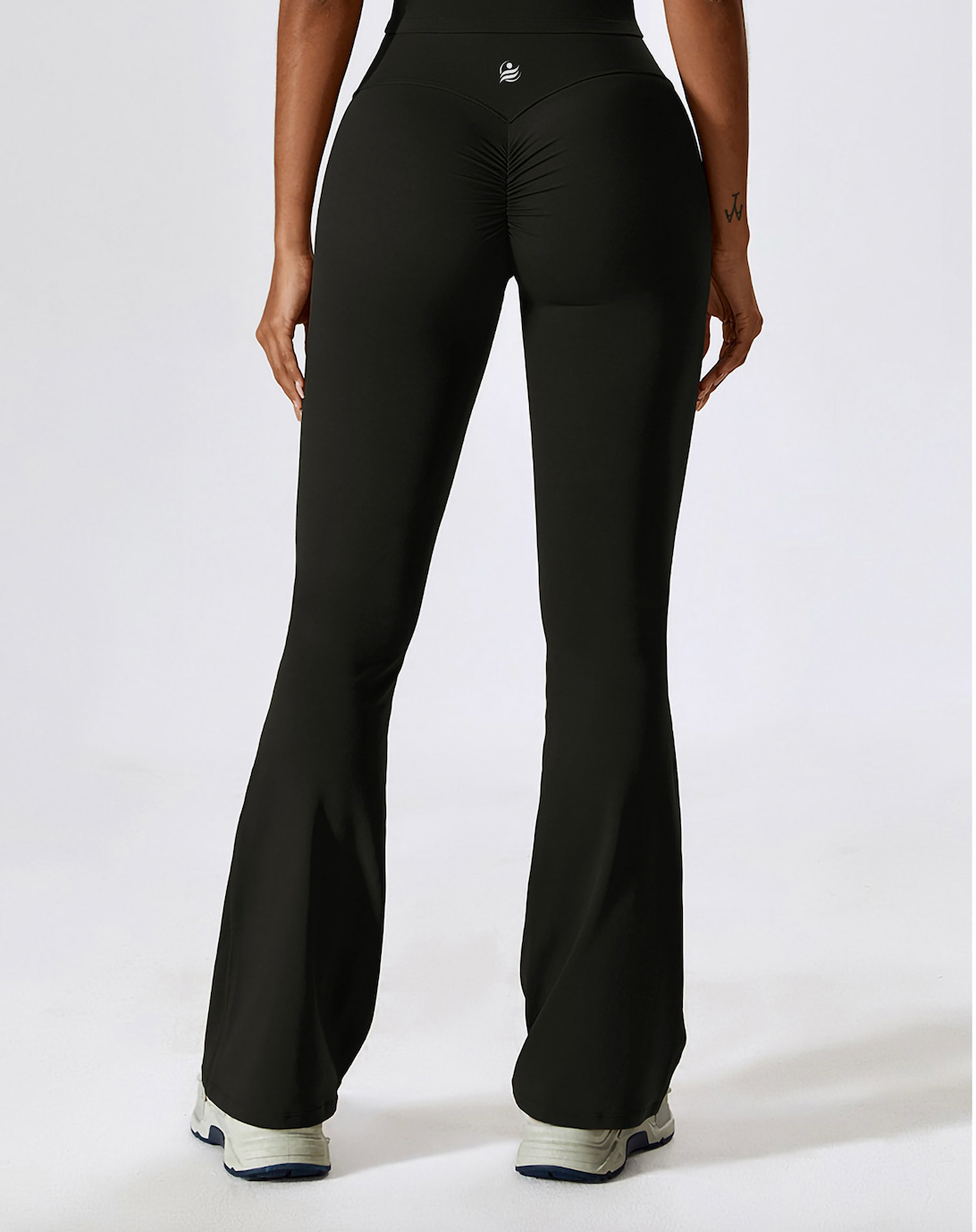 Scrunchy Flare Yoga Pants On the Go - Black