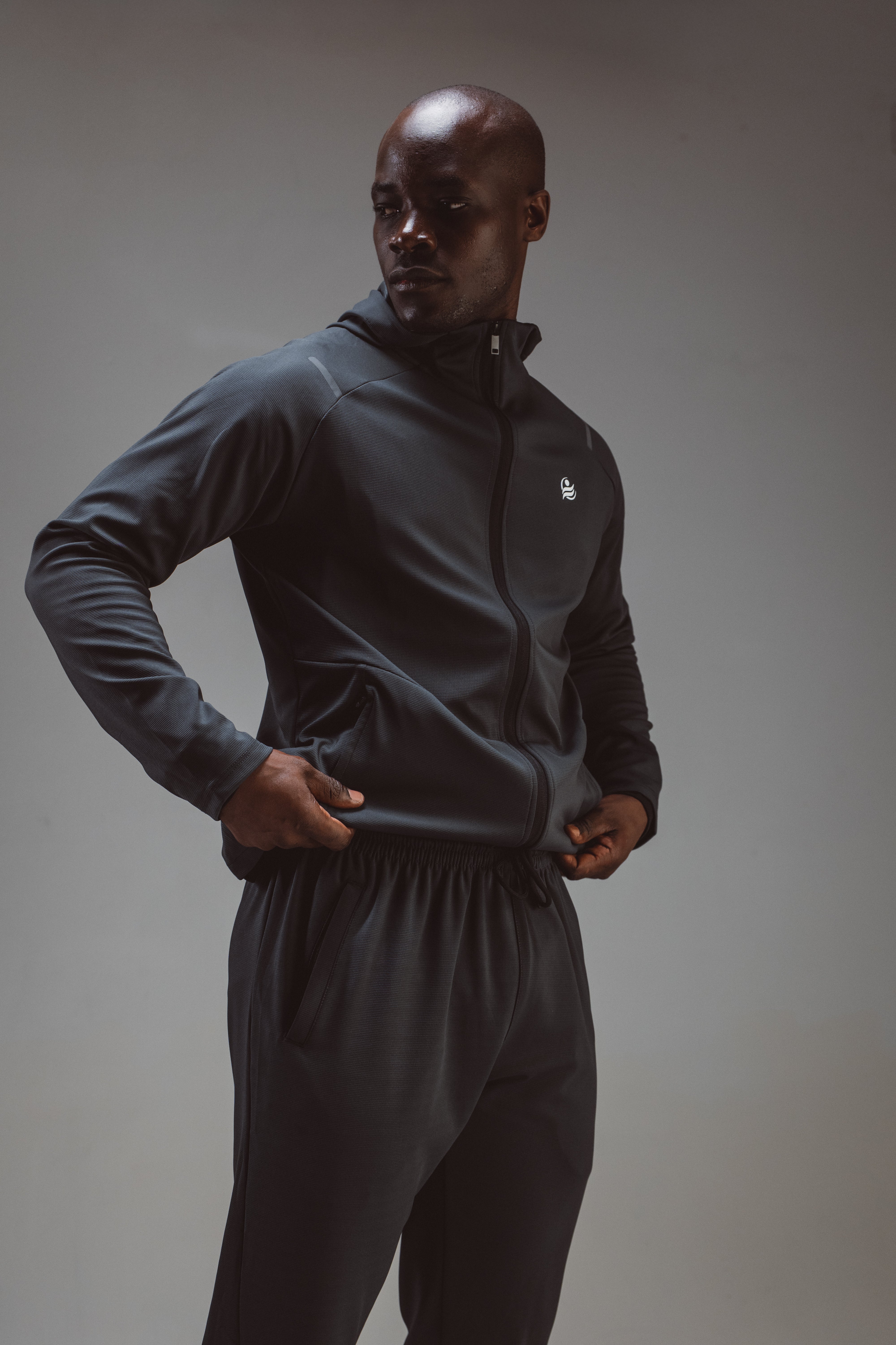 Men’s 2 piece Elite Tracksuit - Gray Blue