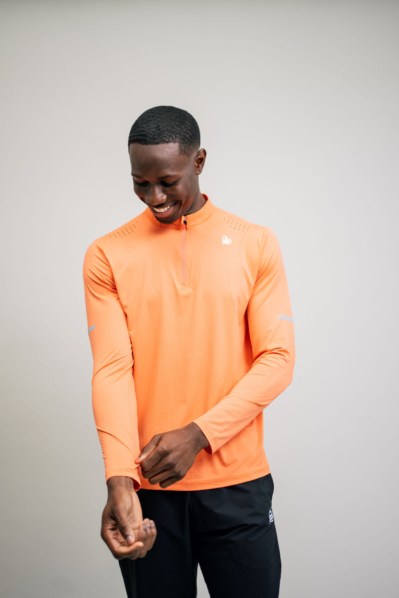 Men’s Quick Dry Quarter-Zip - Orange