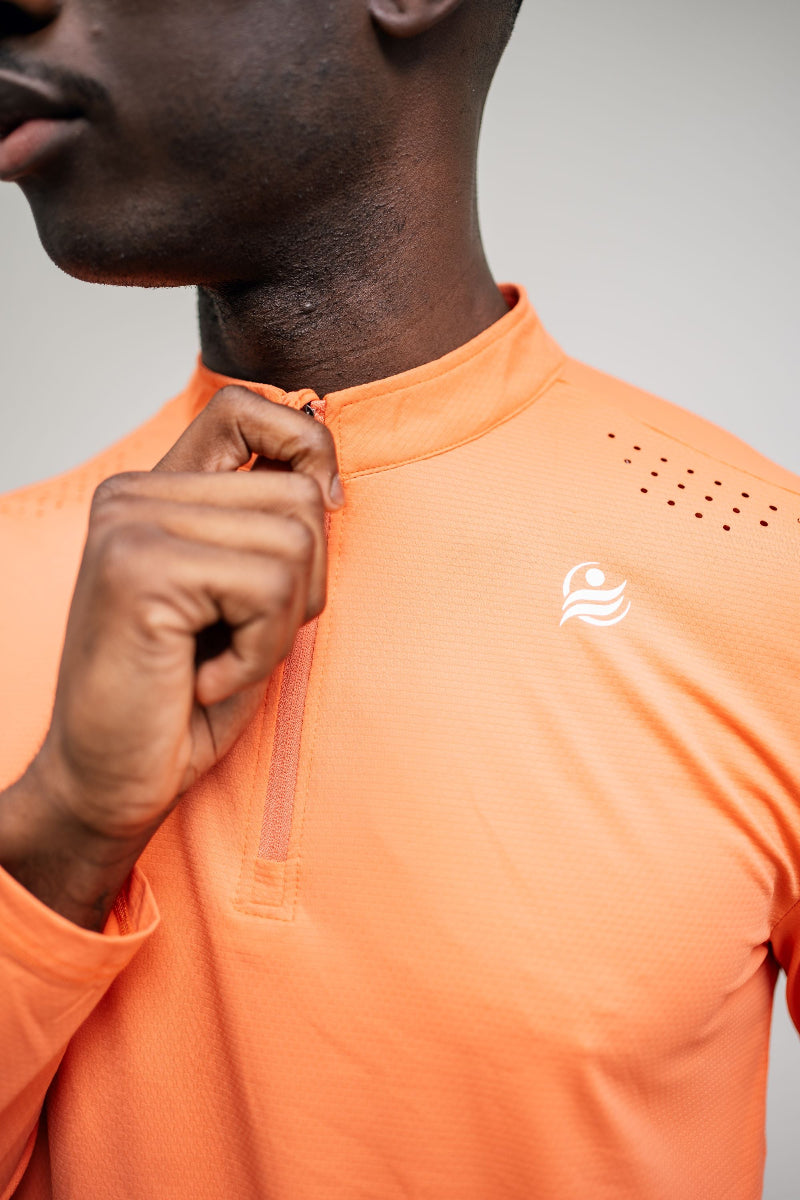 Men’s Quick Dry Quarter-Zip - Orange