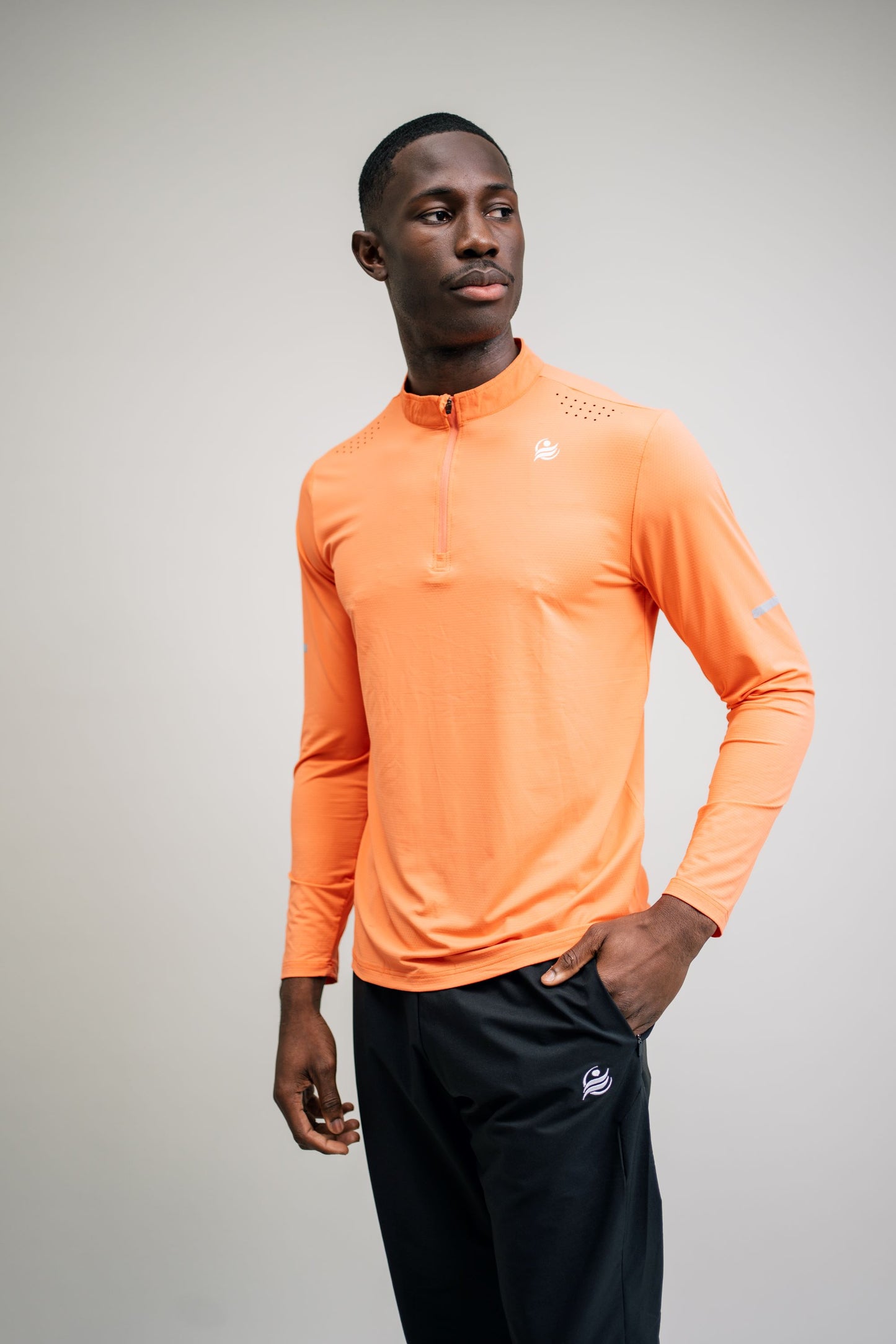 Men’s Quick Dry Quarter-Zip - Orange