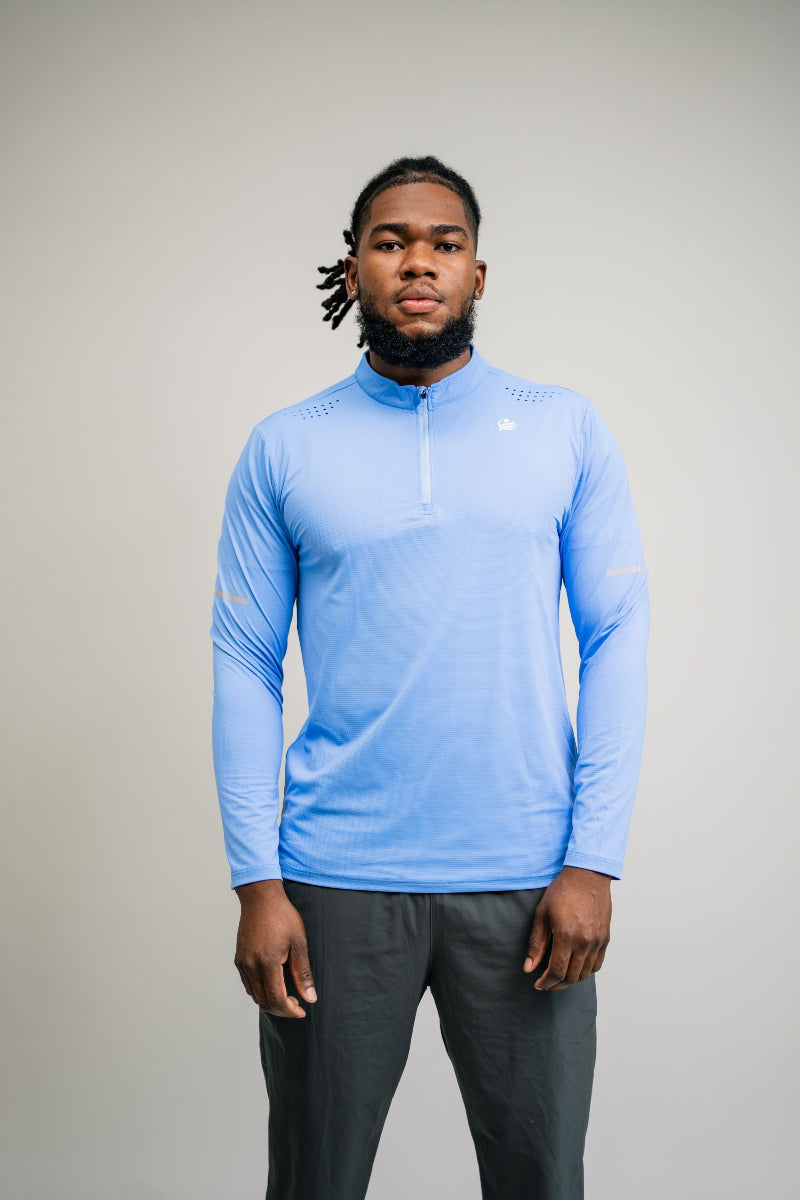 Men's Quick Dry Quarter-Zip - Blue