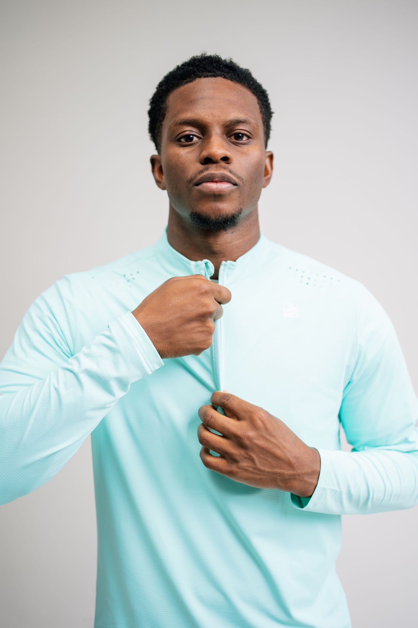 Men’s Quick Dry Quarter-Zip - Turquoise