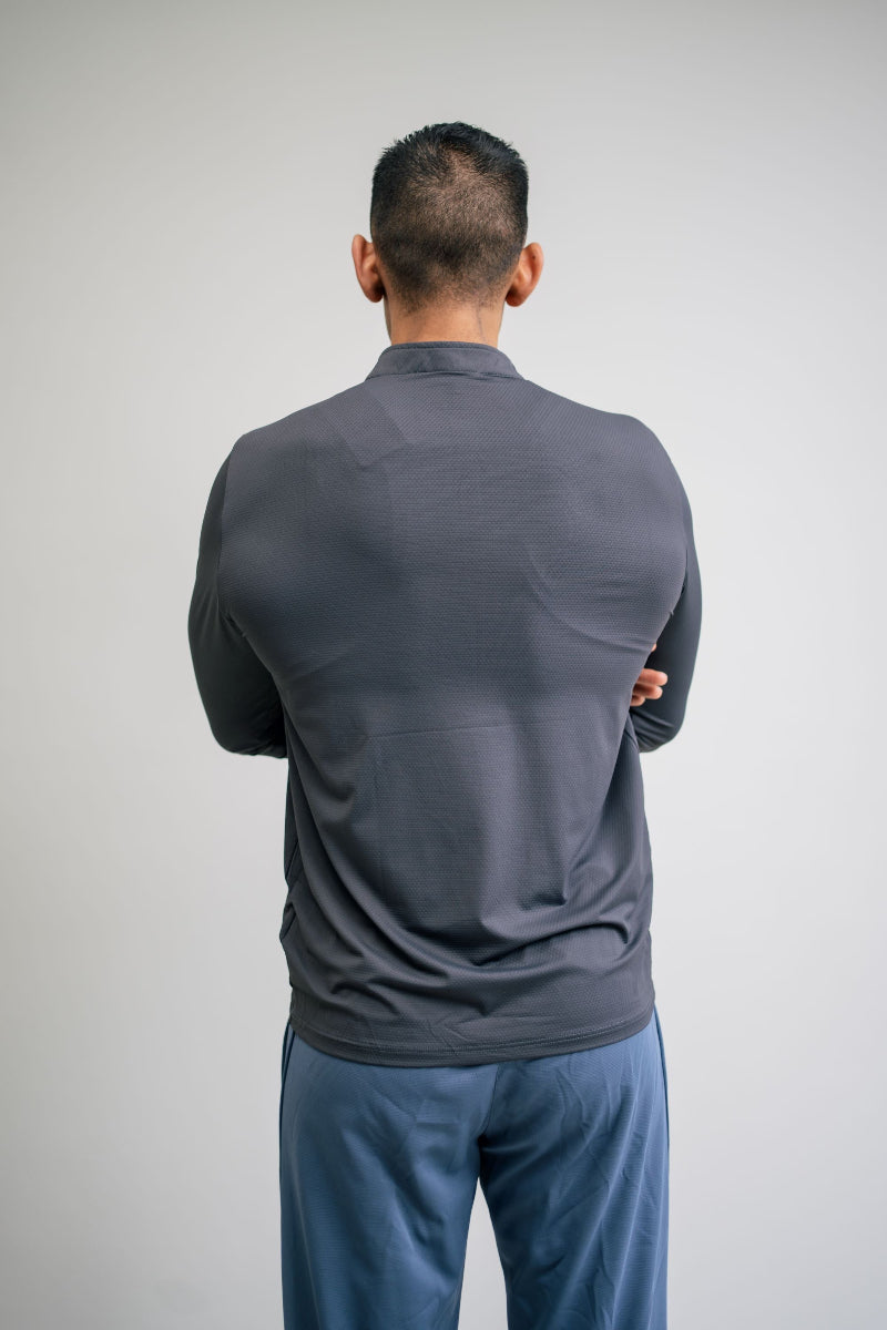 Men’s Quick Dry Quarter-Zip - Dark Gray