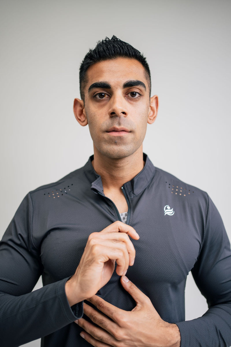 Men’s Quick Dry Quarter-Zip - Dark Gray