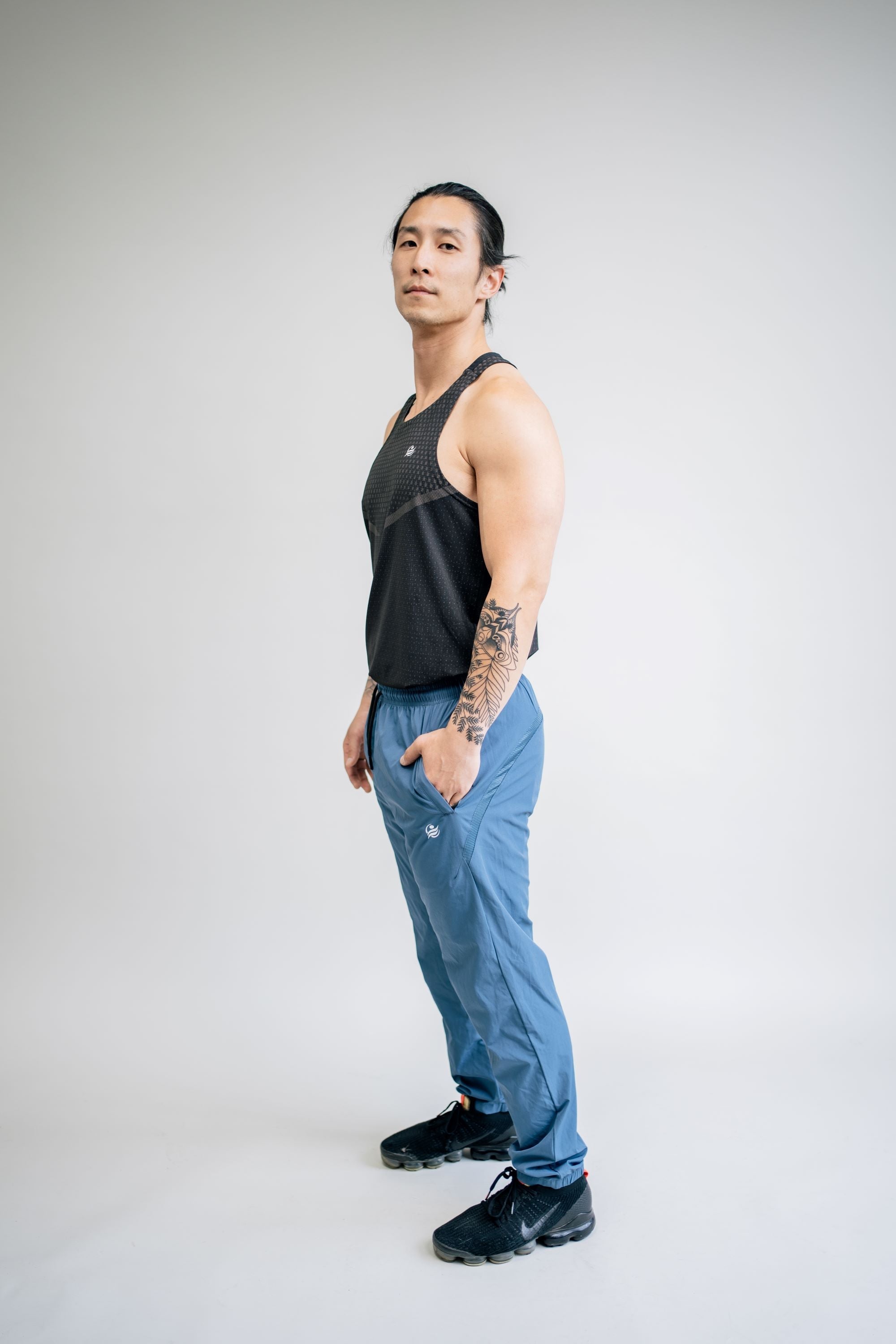 Active Wear Jogger Training Pants - Gray Blue