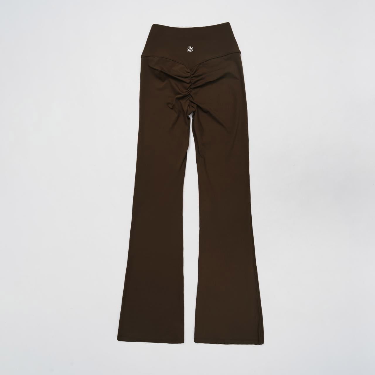 Scrunchy Flare Yoga Pants On the Go - Brown