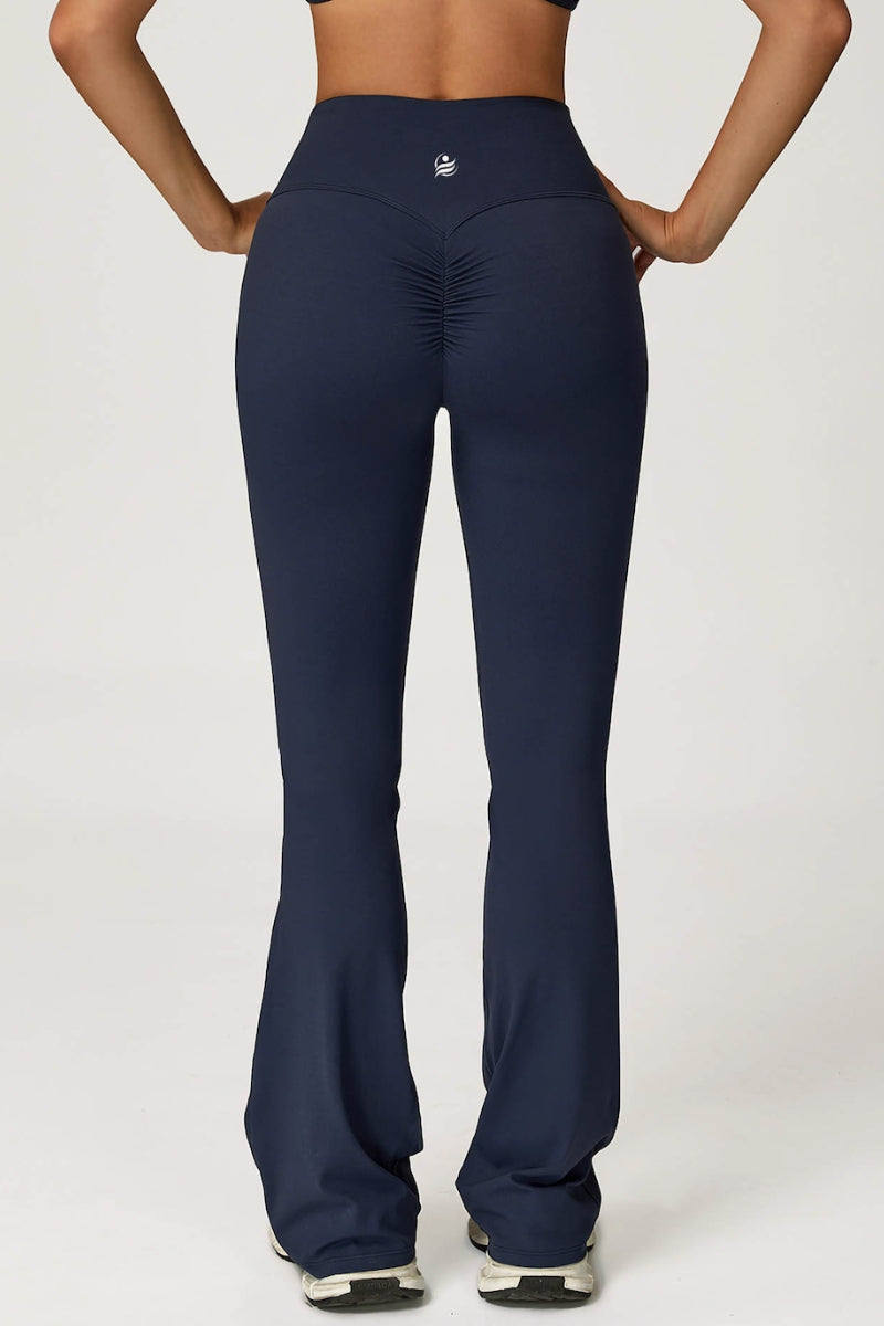 Scrunchy Flare Yoga Pants On the Go - Navy