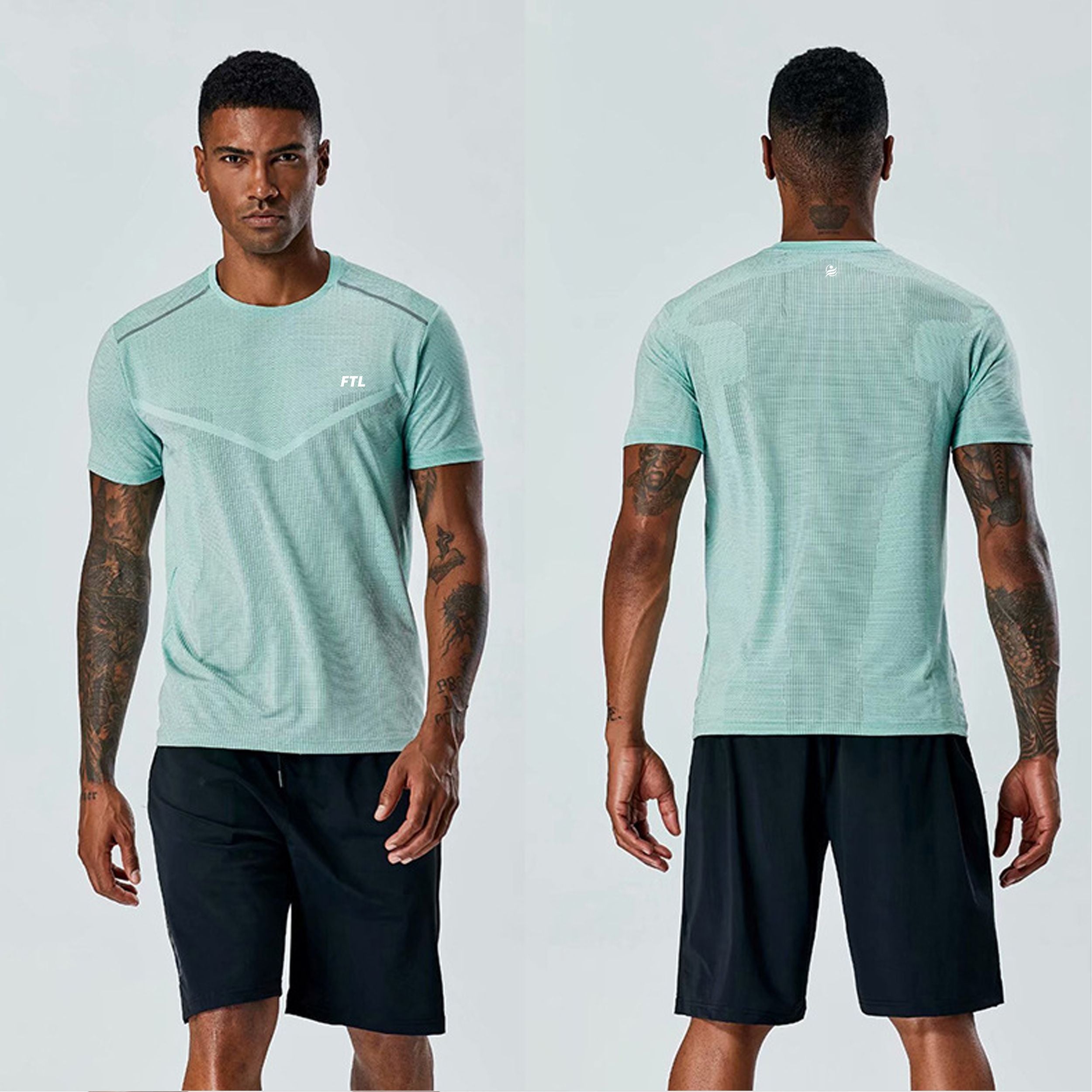 Men’s everyday compression fit t-shirt - Turquoise Blue