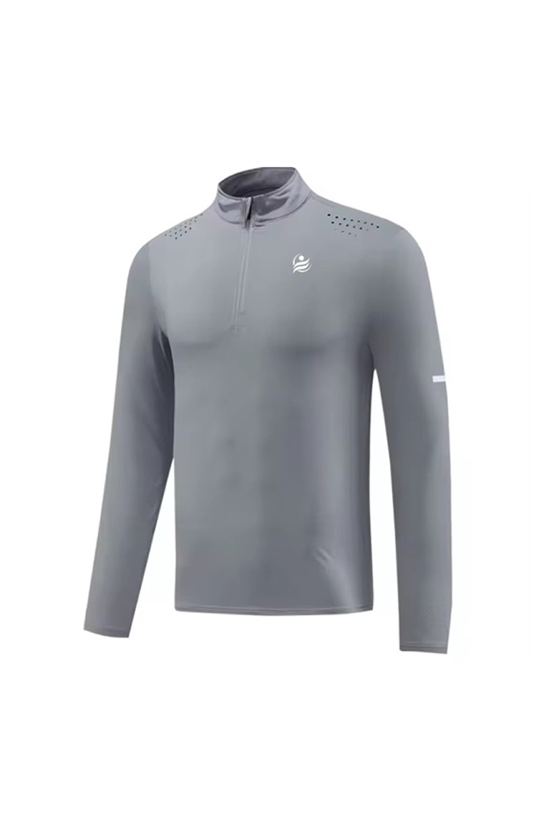 Men’s Quick Dry Quarter-Zip - Light Gray