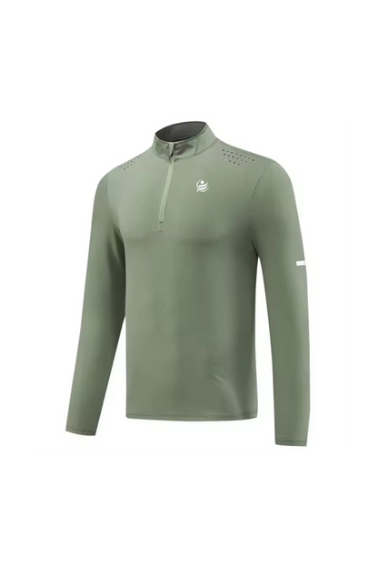 Men’s Quick Dry Quarter-Zip - Olive Green