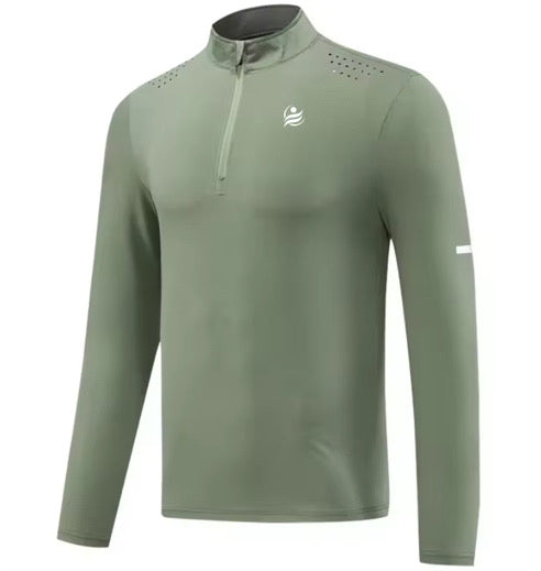 Men’s Quick Dry Quarter-Zip - Olive Green