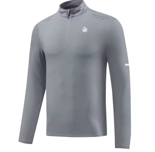 Men’s Quick Dry Quarter-Zip - Light Gray