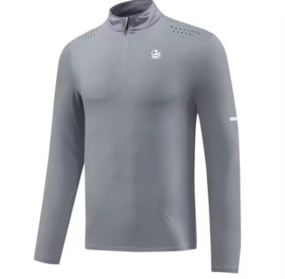 Men’s Quick Dry Quarter-Zip - Light Gray