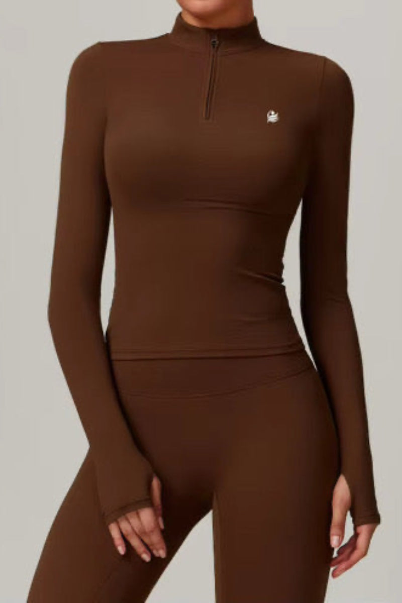 FTL Long Sleeve Yoga Set - Brown