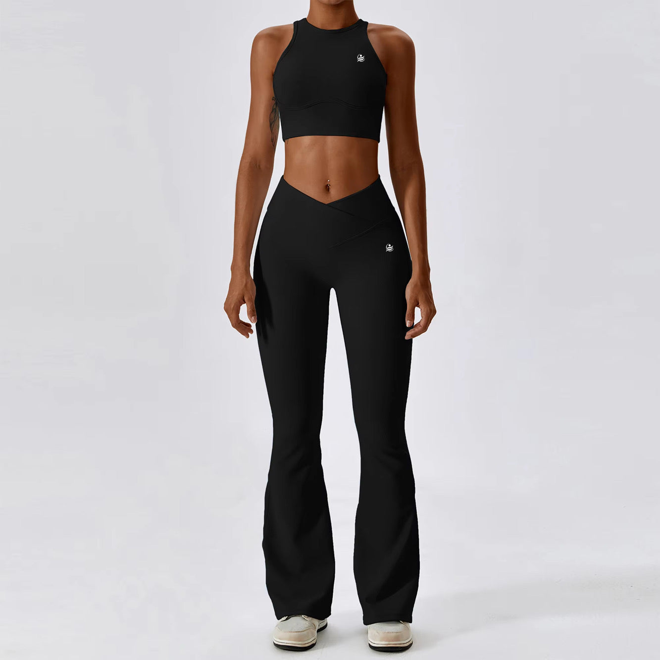 Women’s Athletic Yoga Flare Set - Black