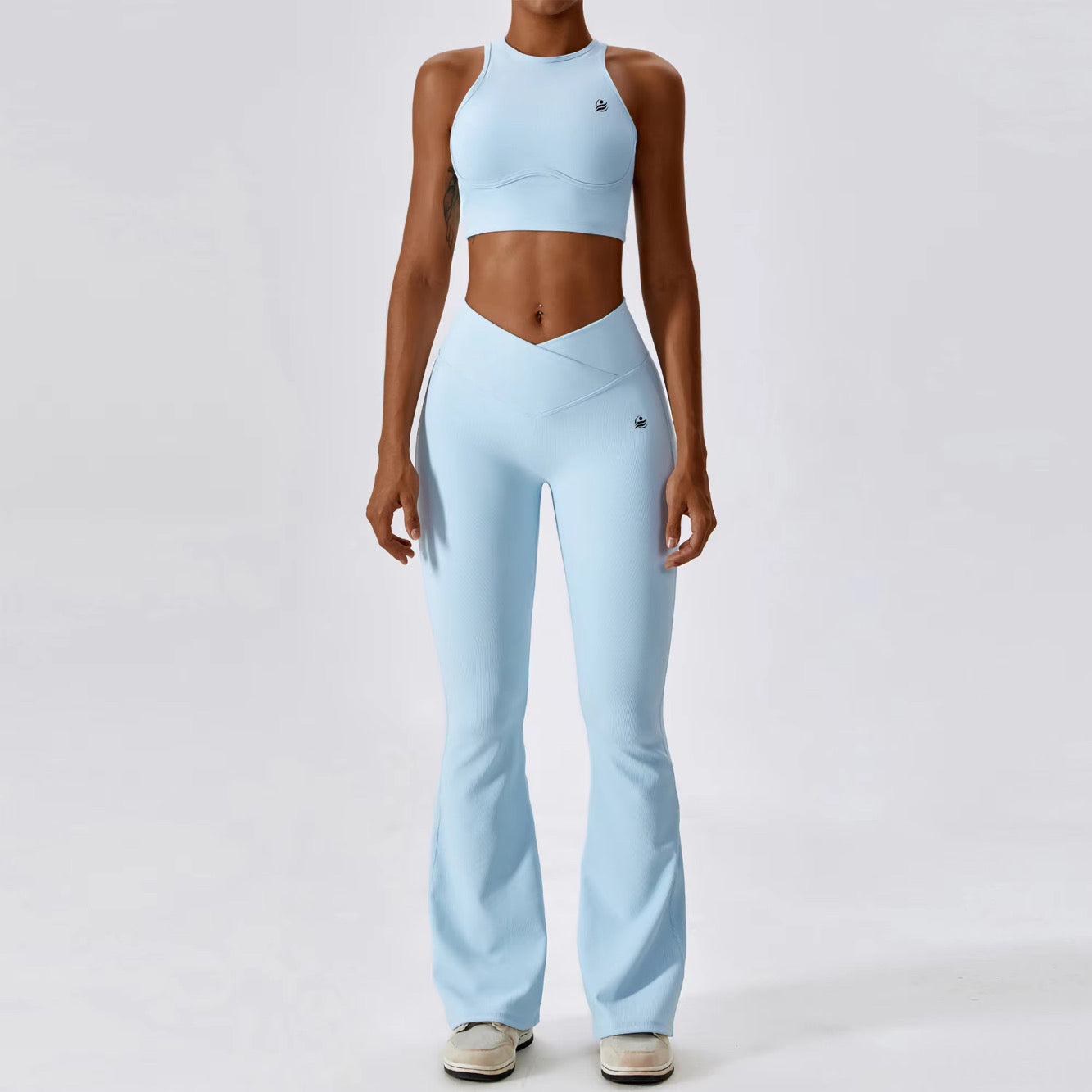 Women’s Athletic Yoga Flare Set - Light Blue