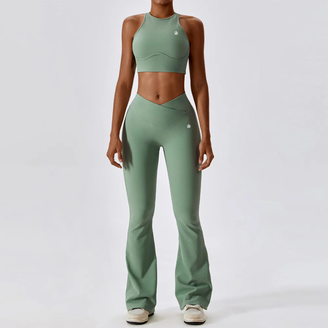 Women’s Athletic Yoga Flare Set - Green