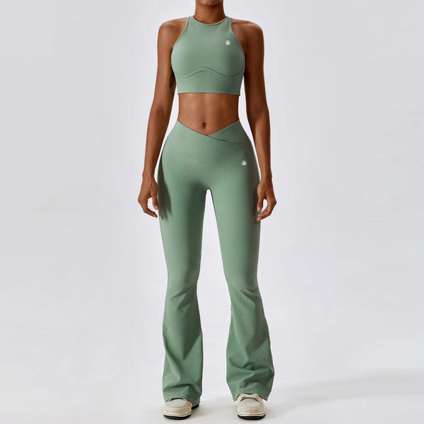 Women’s Athletic Yoga Flare Set - Green