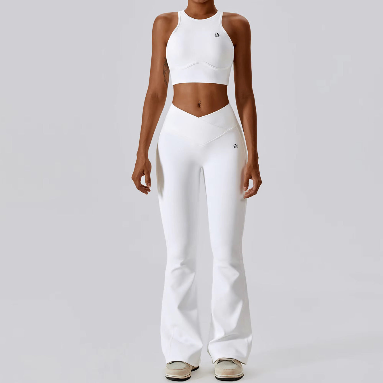 Women’s Athletic Yoga Flare Set - White