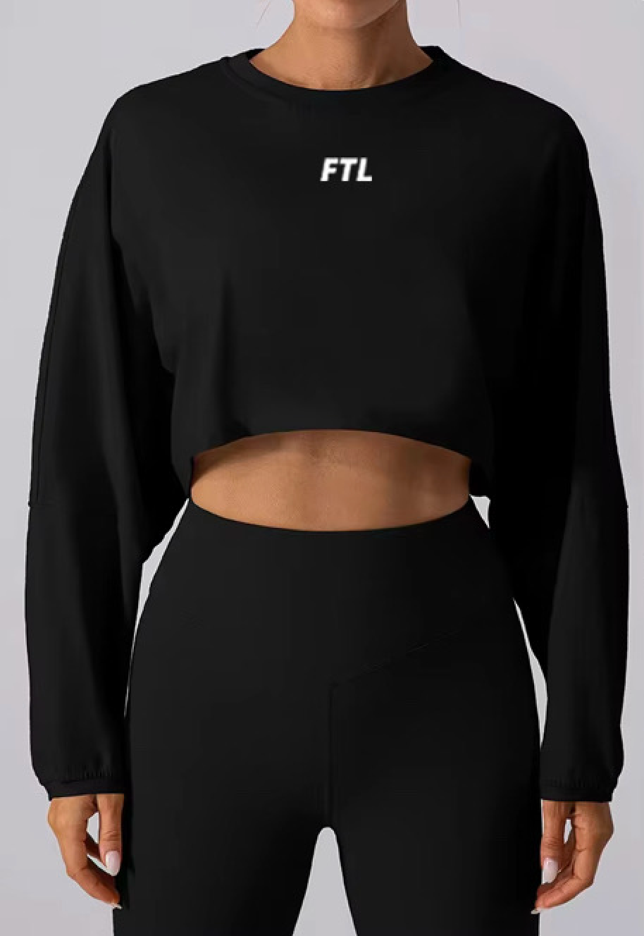 FTL Women's Cropped Long Sleeve - Black
