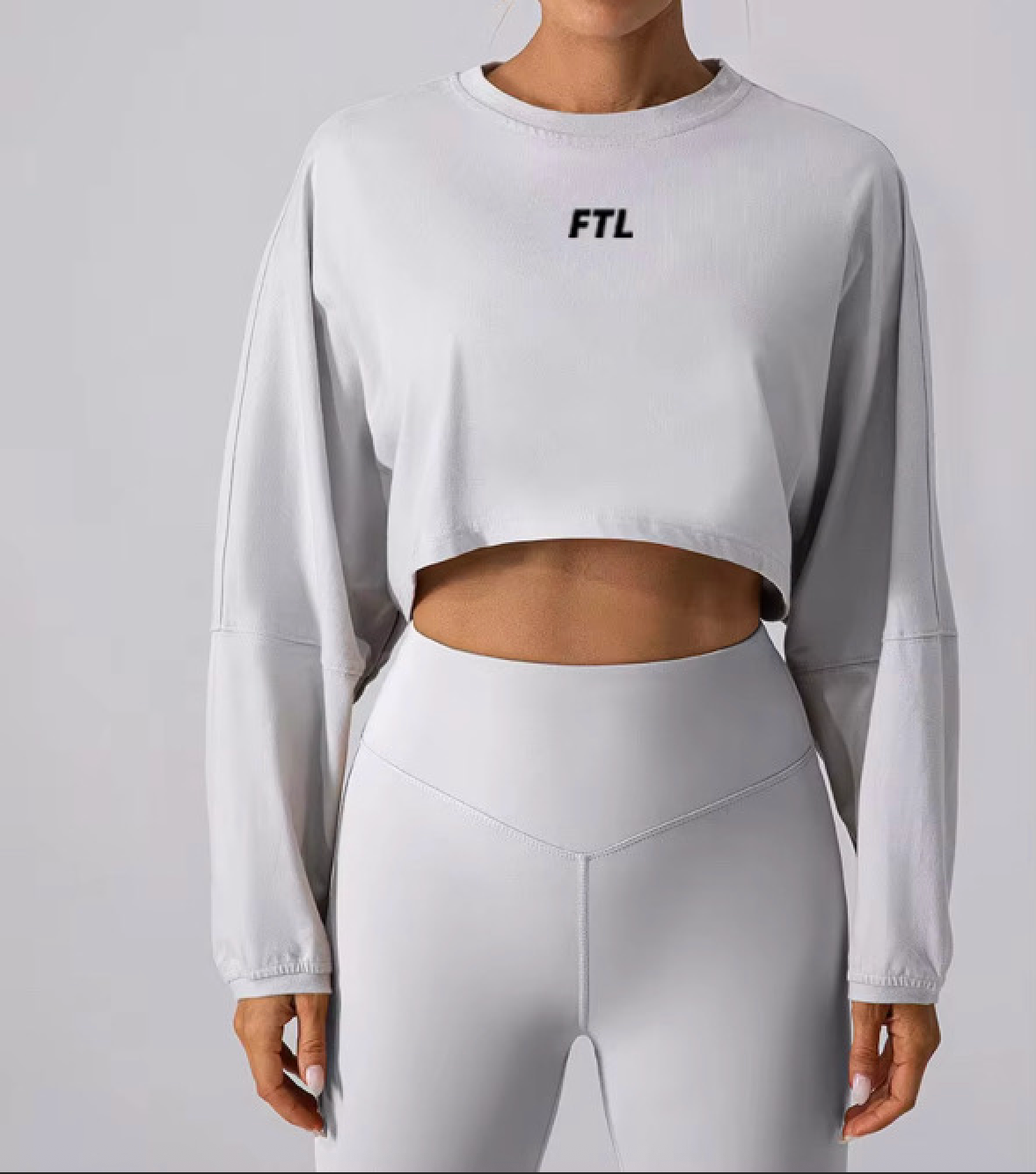 FTL Women's Cropped Long Sleeve - Grey