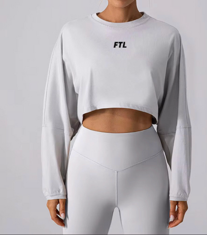 FTL Women's Cropped Long Sleeve - Grey