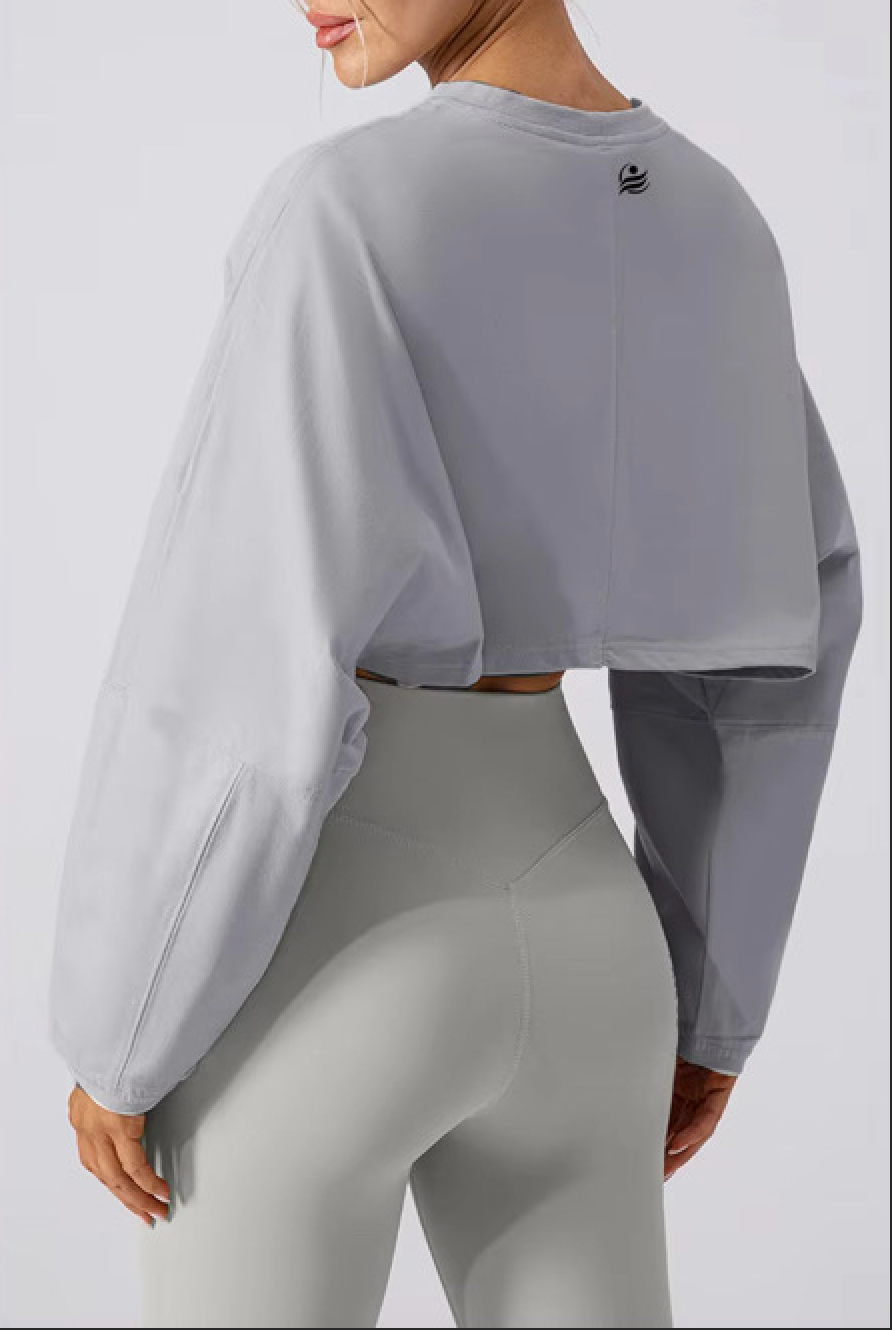 FTL Women's Cropped Long Sleeve - Grey