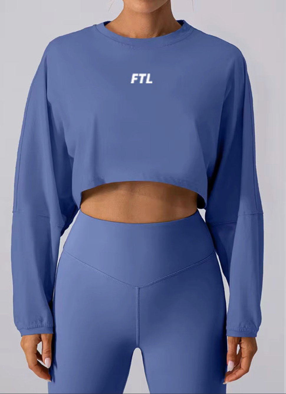 FTL Women's Cropped Long Sleeve - Blue