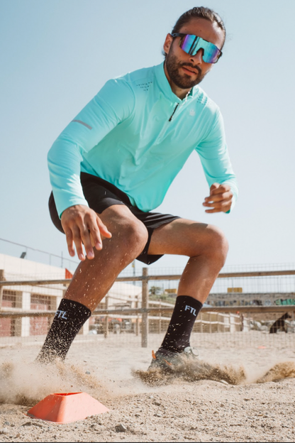 Men’s Quick Dry Quarter-Zip - Turquoise