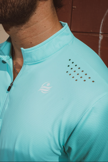 Men’s Quick Dry Quarter-Zip - Turquoise