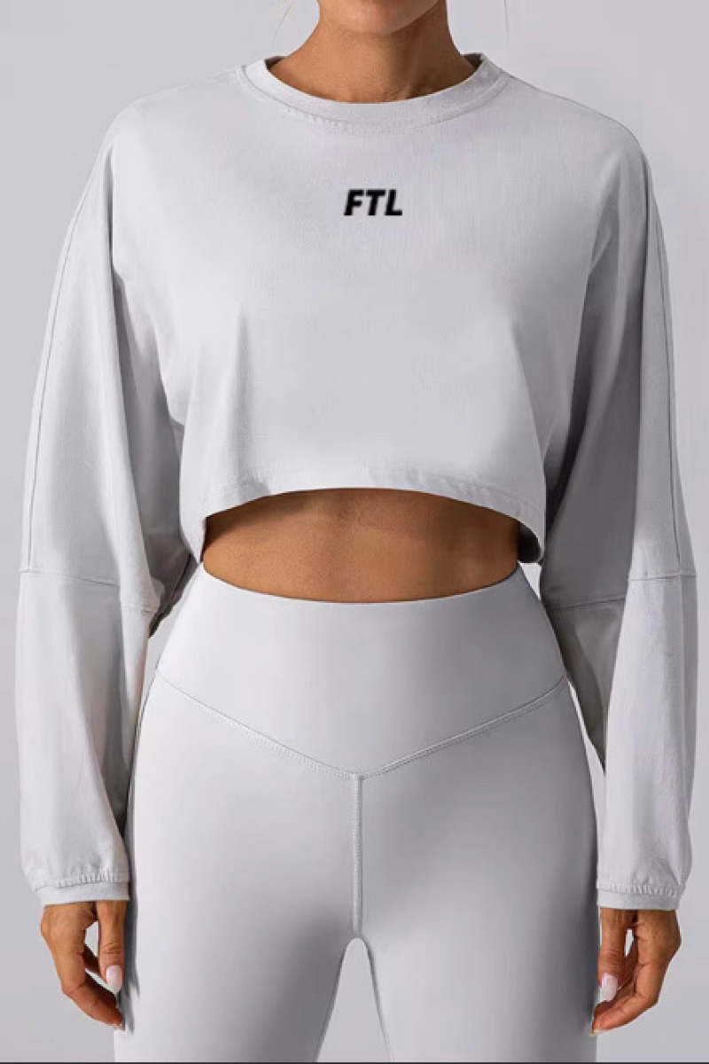FTL Women's Cropped Long Sleeve - Grey