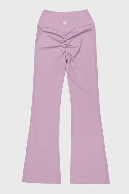 Scrunchy Flare Yoga Pants On the Go - Rose Purple