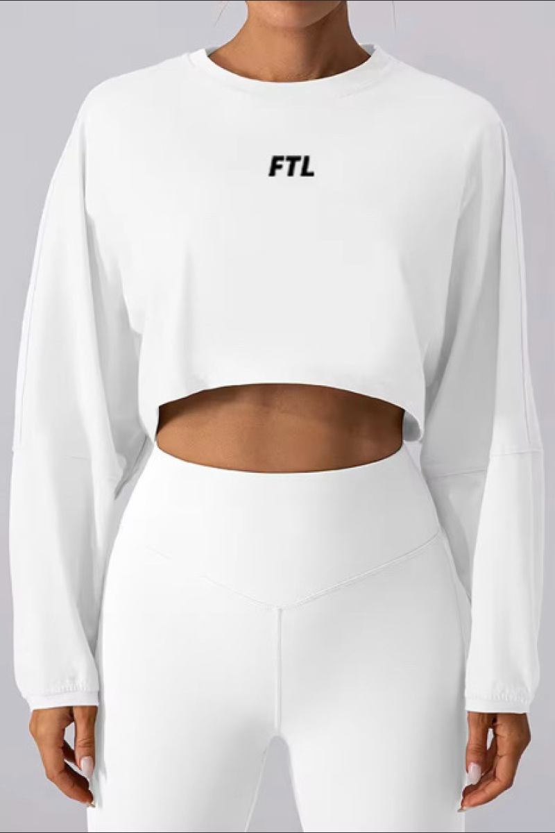 FTL Women's Cropped Long Sleeve - White