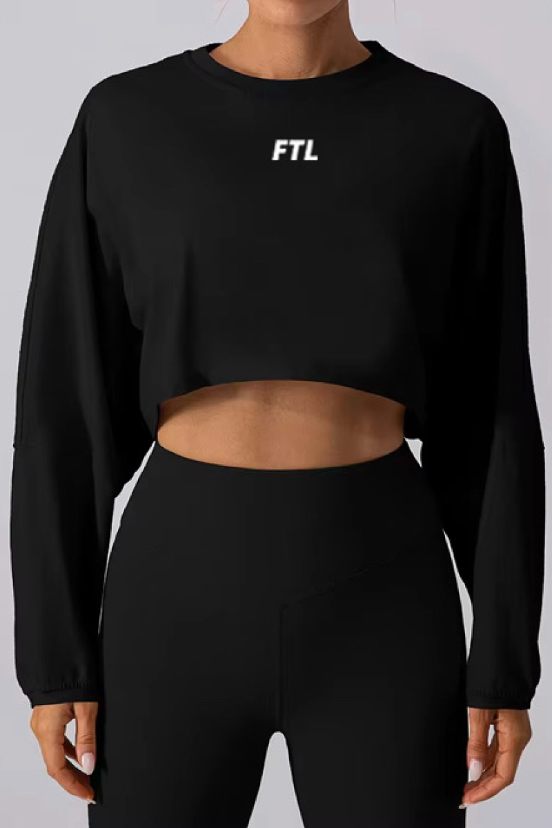 FTL Women's Cropped Long Sleeve - Black