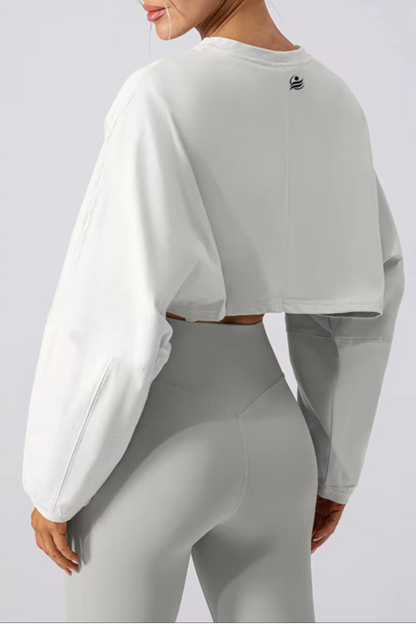 FTL Women's Cropped Long Sleeve - White