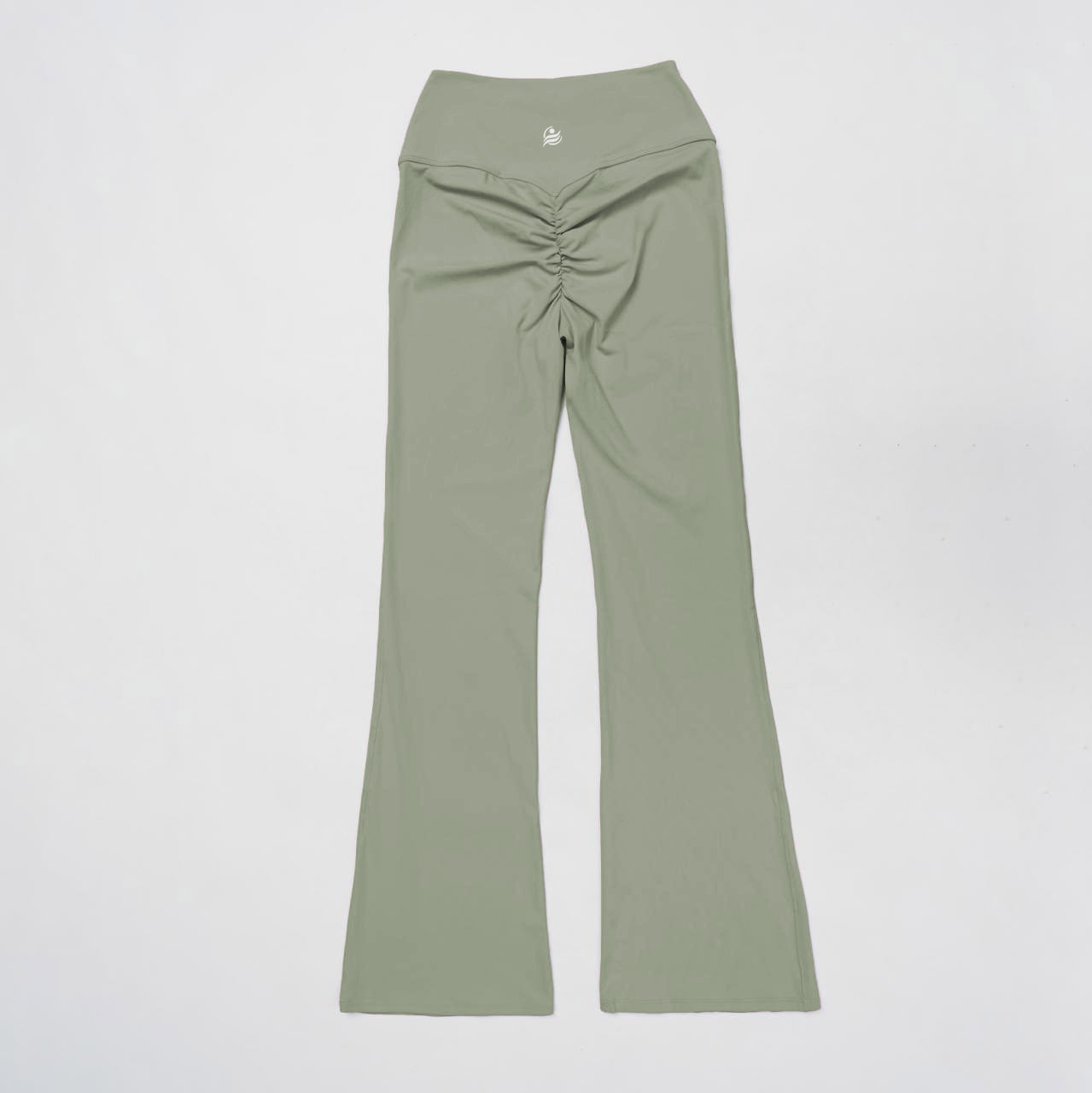 Scrunchy Flare Yoga Pants On the Go - Light Green