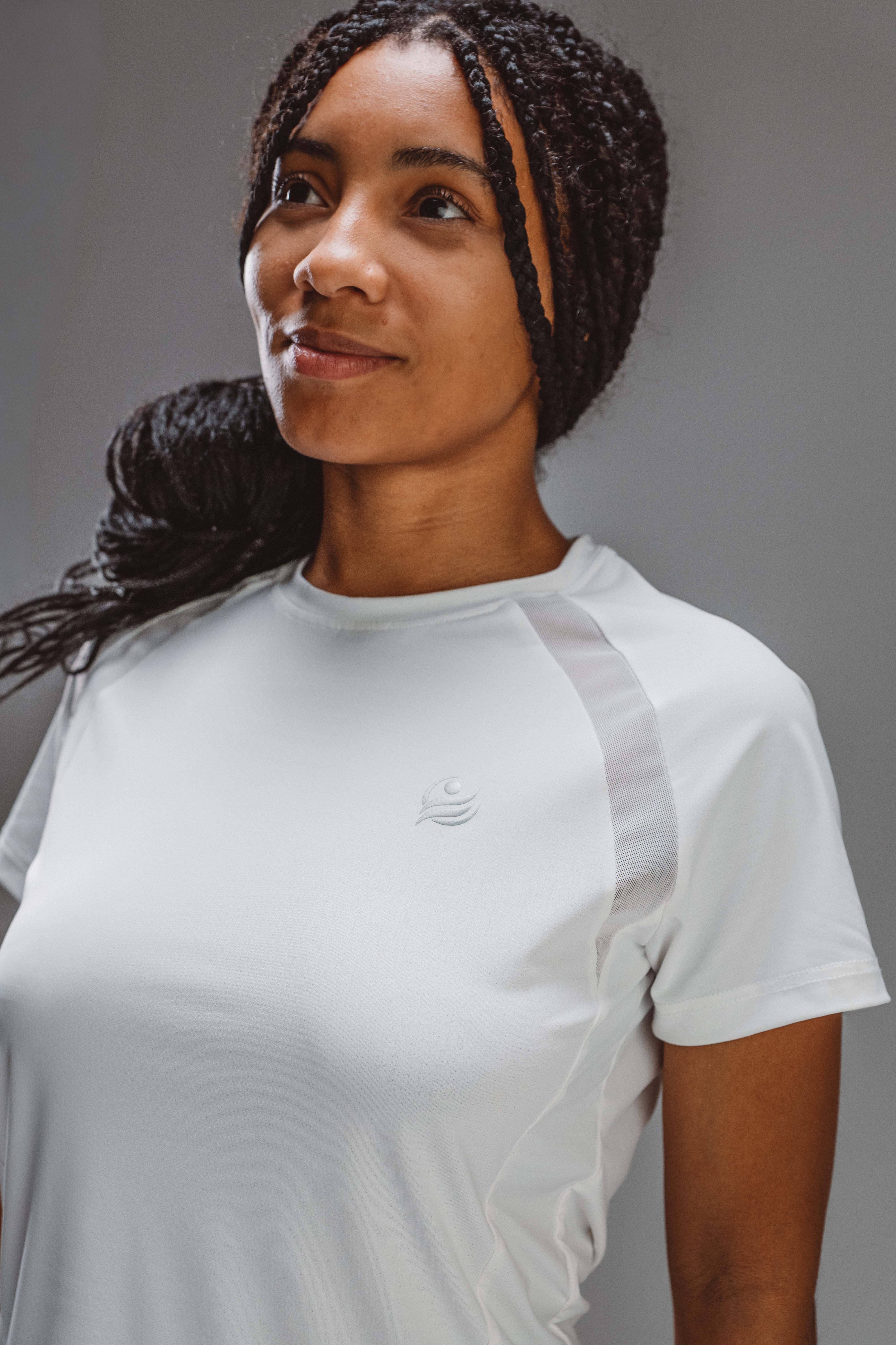 Women’s slim fit quick dry training shirt - White