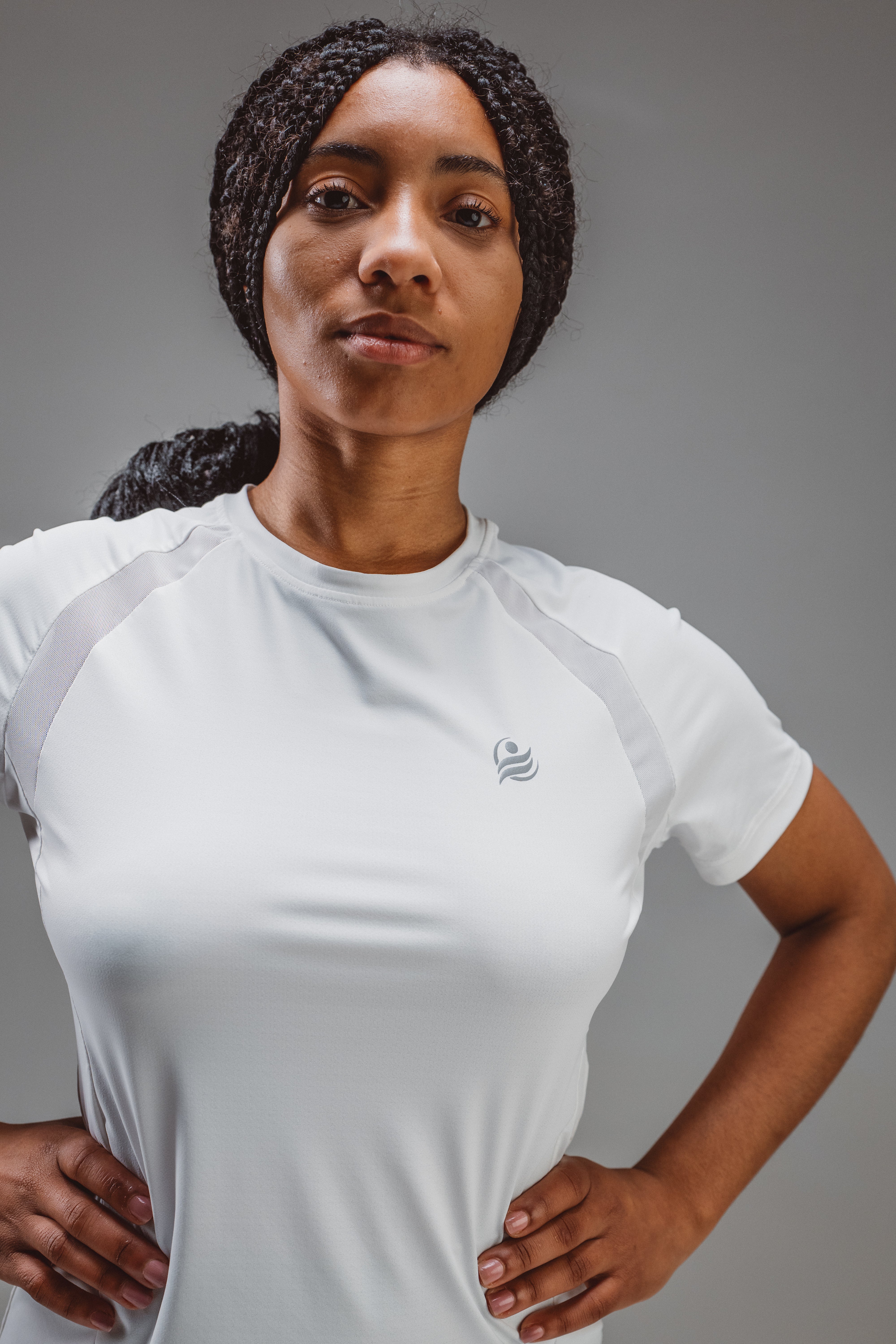 Women's slim fit quick dry training shirt - White