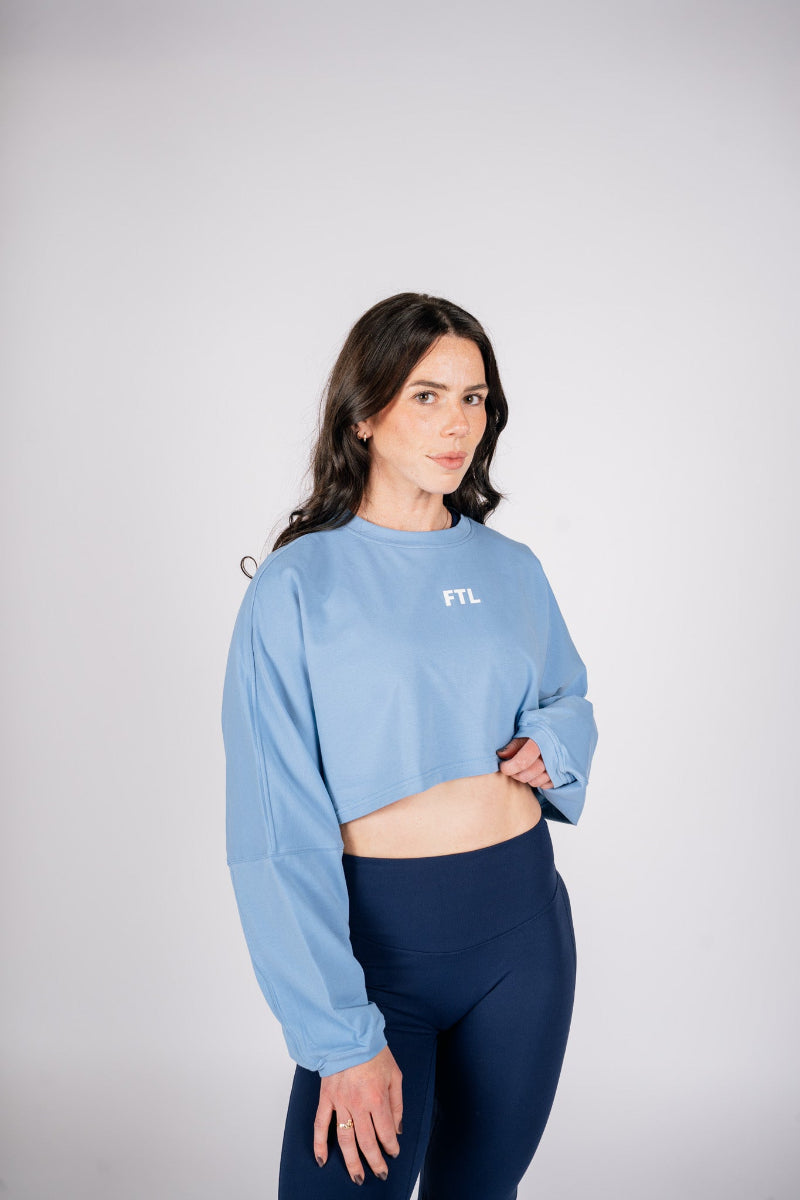 FTL Women's Cropped Long Sleeve - Blue