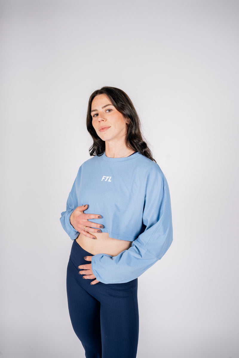 FTL Women's Cropped Long Sleeve - Blue
