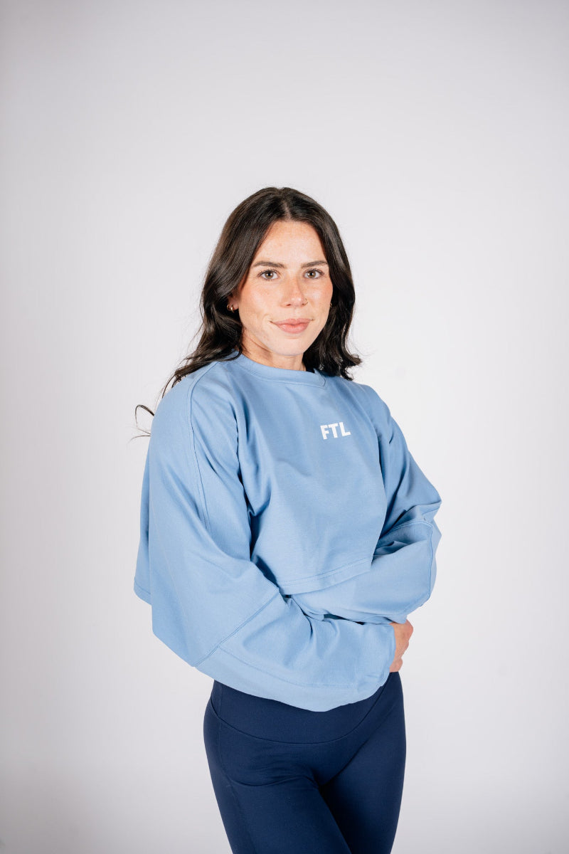 FTL Women's Cropped Long Sleeve - Blue