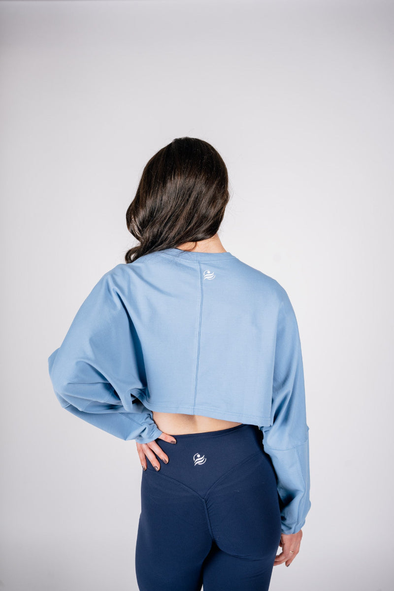 FTL Women's Cropped Long Sleeve - Blue