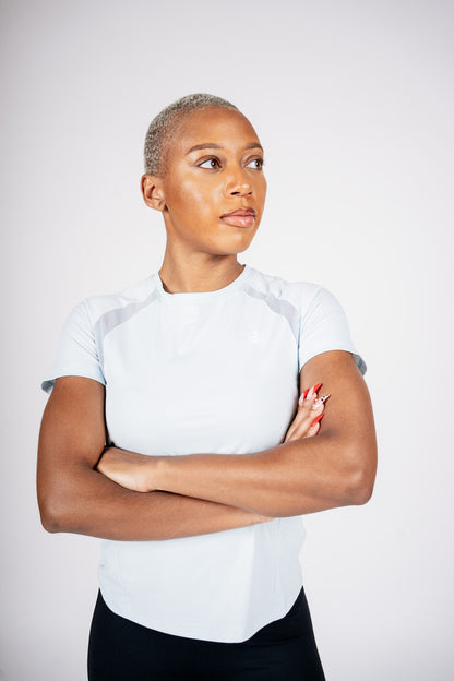 Women’s slim fit quick dry training shirt - Sky Blue