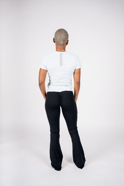 Scrunchy Flare Yoga Pants On the Go - Black